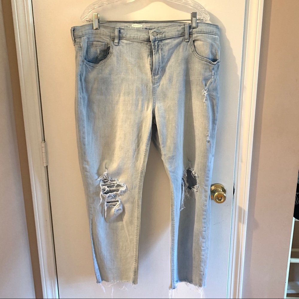 Old Navy Distressed Boyfriend Jeans Size 16